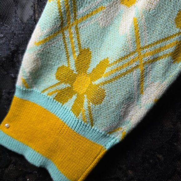 Happy Sheep Floral Wool/Cashmere Blend Sweater S - Picture 4 of 8